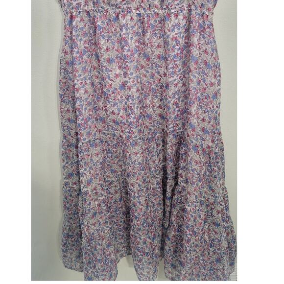 BB Dakota by Steve Madden Dress Womens Large Floral Chiffon Sleeveless Midi Boho - Picture 5 of 10